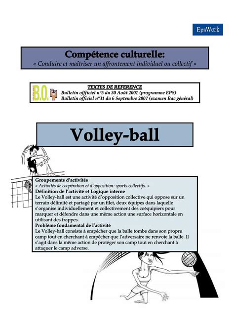 Pdf Projet De Cycle Volley Ball Dokumen Tips