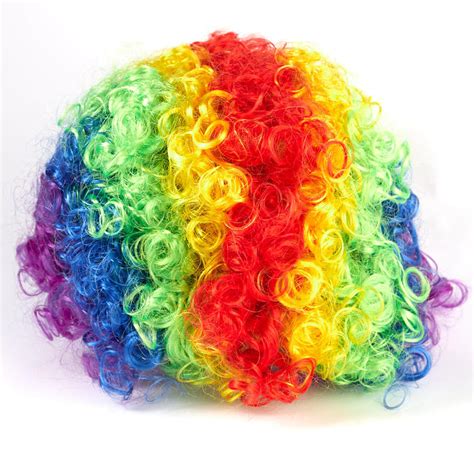 Adult Rainbow Clown Costume Wig Halloween Holiday Crafts Factory