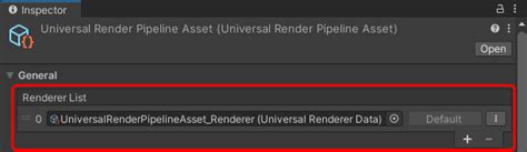 Unity Manual Universal Renderer Asset Reference For Urp