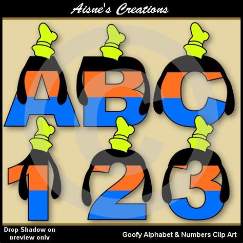 Goofy Alphabet Letters And Numbers Clip Art Graphics Abecedario