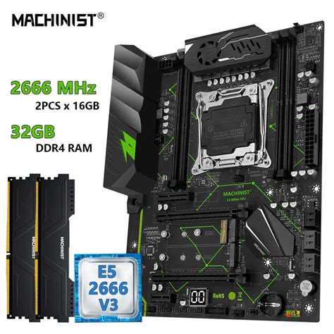 Machinist E5 MR9A PRO Motherboard Set: Xeon E5 2666 V3 CPU, 32GB DDR4 ...