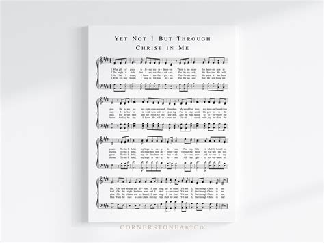 Yet Not I But Through Christ In Me Hymn Print Hymn Wall Etsy