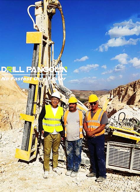 Dth Pneumatic Crawler Drilling Rig In Middle East Clients Quarry