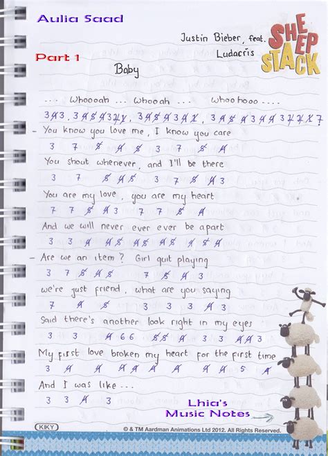 Catatan Not Lagu Justin Bieber Baby Piano Pemula Not Angka