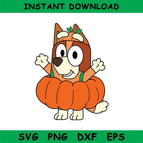 Bluey Bingo Pumpkin Halloween Svg Bluey Halloween Svg Blue Inspire