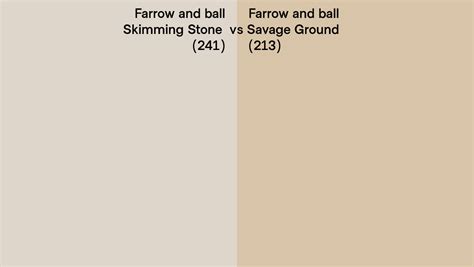 Farrow And Ball Skimming Stone Vs Savage Ground Side By Side Comparison