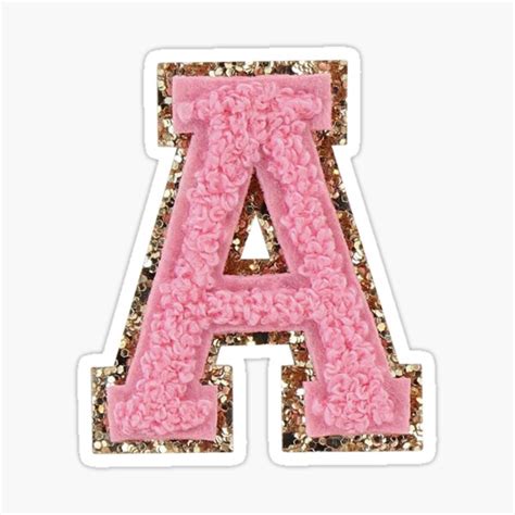 Preppy Pink Varsity Letter A Sticker By Ktp100 Preppy Stickers Preppy Aesthetic Wallpaper