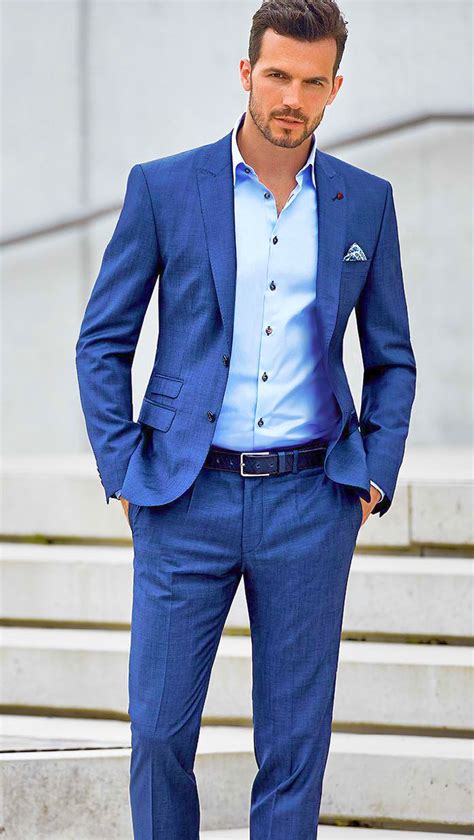 Total Imagen Blue Suit Outfit Abzlocal Mx