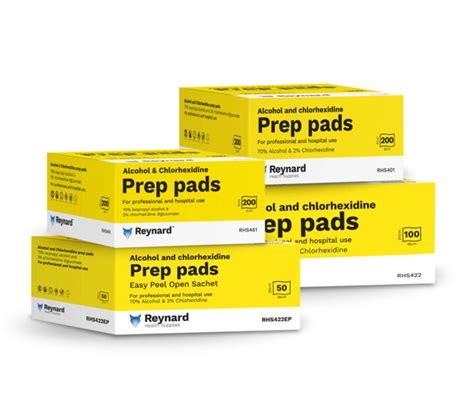 Alcohol And Chlorhexidine Prep Pad Reynard Health Supplies