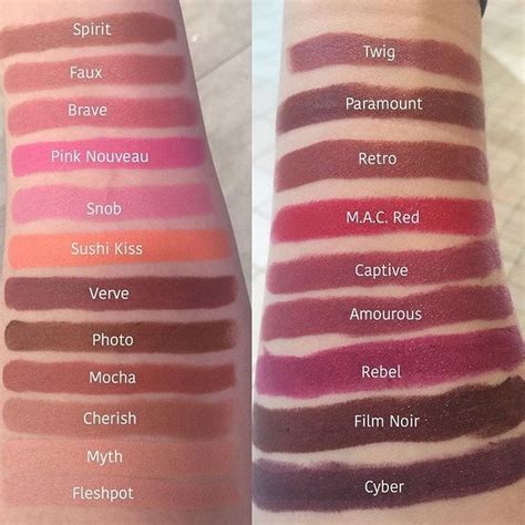 Mac Lipstick Swatches Lipstick Swatches Mac Makeup