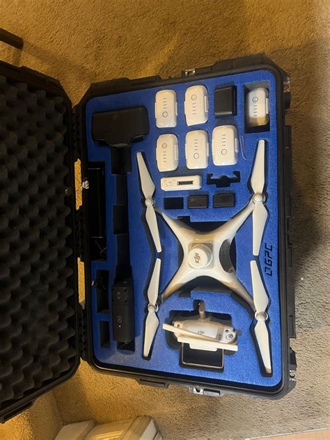 Dji Phantom 4 Rtk Mapping Drone Controller 10 Batteries Gnss Base And Hard Case Ebay