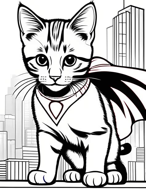 Раскраска Кот 45 распечатать - happybrushes