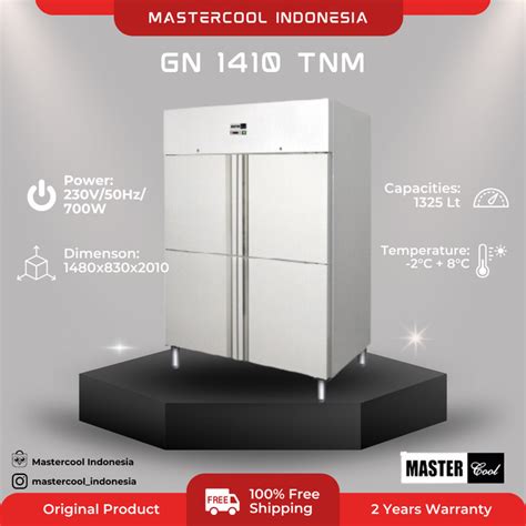 Jual Mastercool Upright Chiller 4 PintuStainless Steel GN 1410 TN M