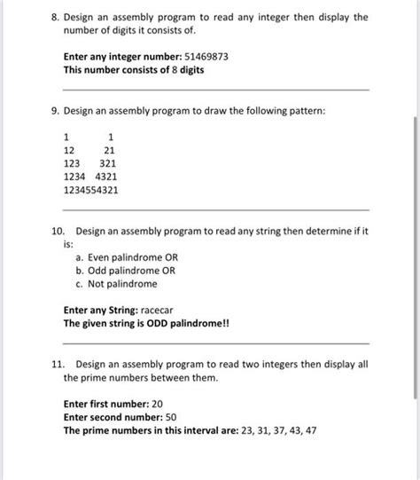 Solved 8 Design An Assembly Program To Read Any Integer Chegg