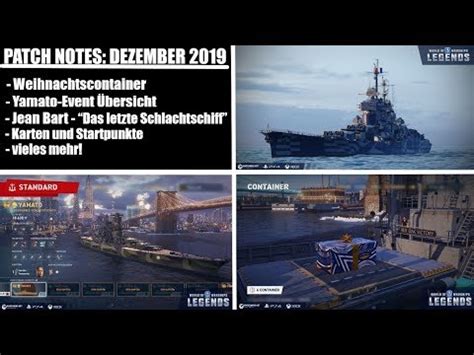 Patch Notes Zum Dezember 2019 Update World Of Warships Legends YouTube