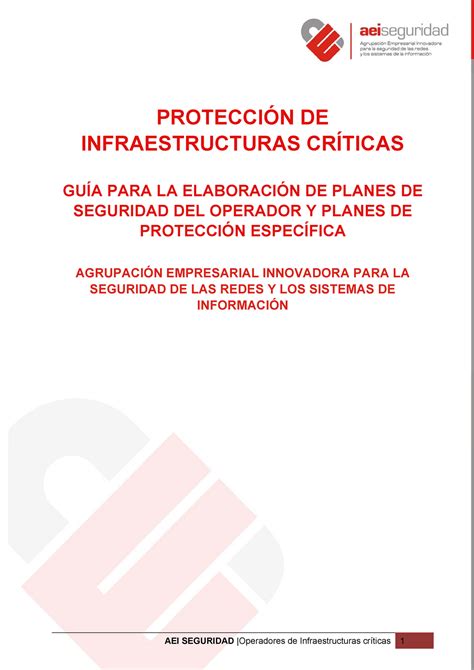 Proteccion De Infraestructuras Criticas ProtecciÓn De