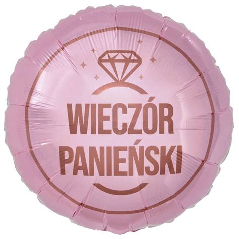 BALON foliowy WIECZÓR PANIEŃSKI różowy pierścionek 13678370942 Allegro pl