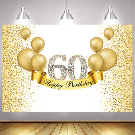 Ảnh Gold 60th Birthday Tarpaulin Background Cho Ngày Sinh Nhật đáng Nhớ