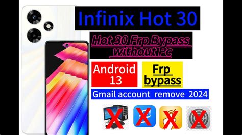 Infinix Hot X Frp Bypass Without Pc Android Gmail Acount