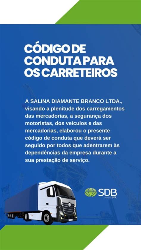 Código de Conduta de Carreteiros Salina Diamante Branco