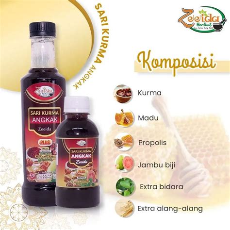 Jual Sari Kurma Angkak Zeeida Herbal Shopee Indonesia