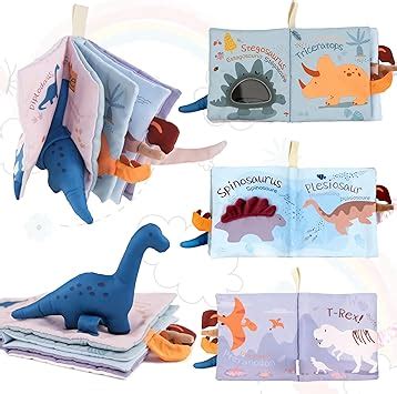 Richgv Babybuch Baby Spielzeug Ab 0 3 6 9 Monate 3D Dino Knisterbuch