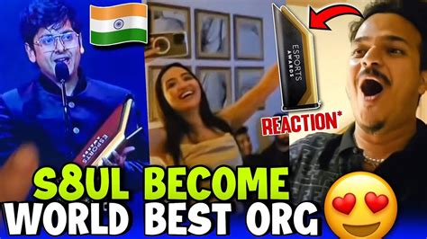 S Ul X World Best Org Award Live Crazy Reaction Mortal Youtube