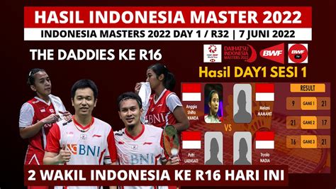 Hasil Indonesia Master 2022 Hari Ini Day 1 Ahsan Hendra Ke R16