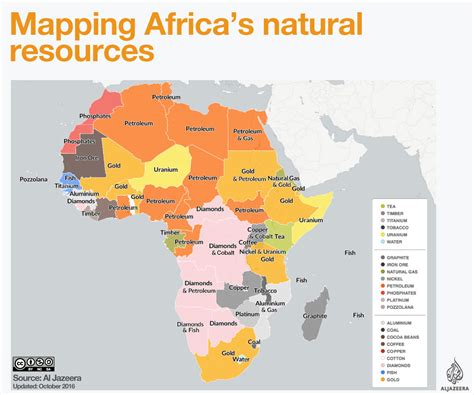 Mapping Africa's natural ressources, carte des ressources naturelles d ...