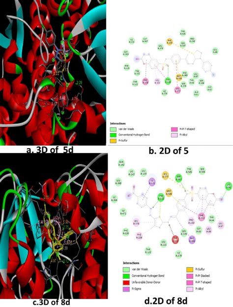 A 2d Representation Of Compounds 5 D Docking With Cyp51 B 3d Download Scientific Diagram