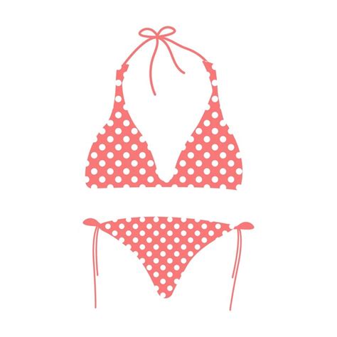 Cartoon Vektor Illustration Isoliertes Objekt Sommer Badeanzug Rosa Bikini Mit Niedlichen Runden