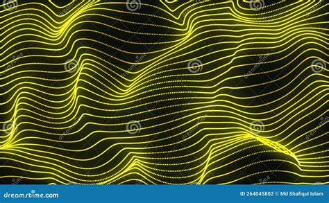 Yellow Mir Wave Background Creative Digital Wave Texture Stock