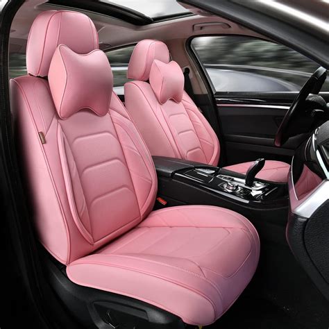 Amazon Tiehesyt Pink Car Seat Covers Front Pair Breathable