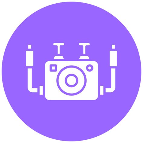 Underwater camera Generic color fill icon