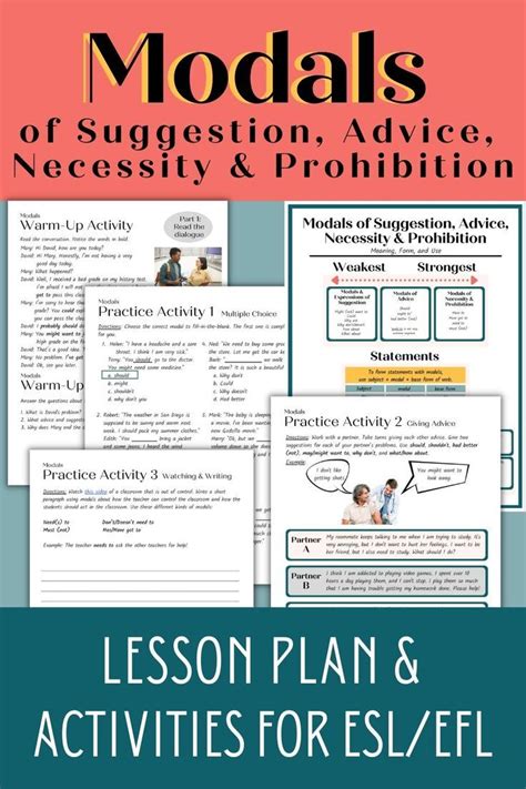 Adult Esl English Grammar Worksheets Activities And Lesson Plan Modals Of Advice Grammar Lesson