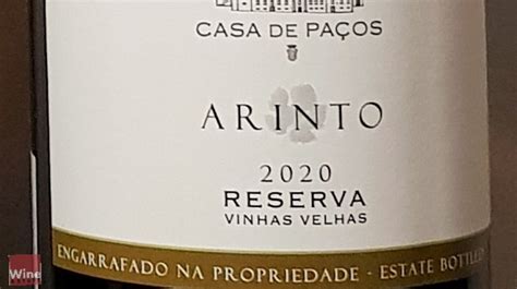 Casa De Pa Os Arinto Reserva Vinhas Velhas Branco Wine Stuff