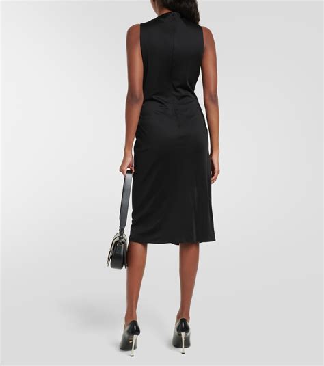 Medusa 95 Draped Midi Dress In Black Versace Mytheresa