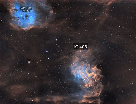 Ic Flaming Star Nebula And Ic The Tadpole Nebula Astro