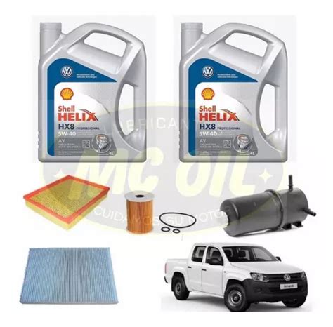 Kit De Filtros Y Aceite Shell Hx Original Vw Amarok V Tdi