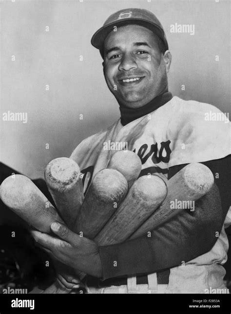 Roy Campanella Catcher For The Brooklyn Dodgers Holding Six Bats