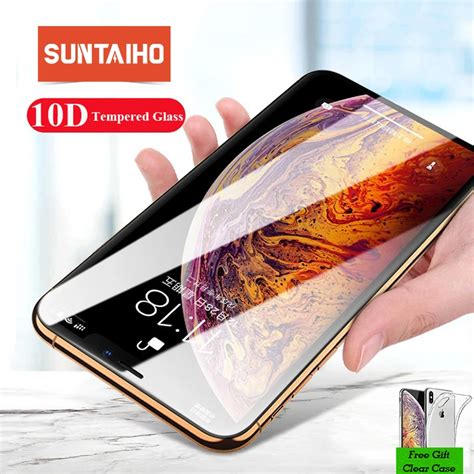 Suntaiho 10d Tempered Glass For Iphone Xr Xs Max For Iphone 8 7 Plus 6s