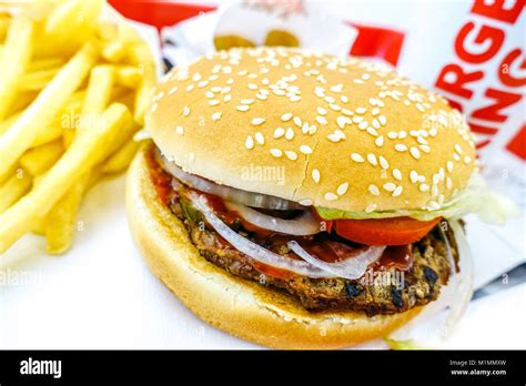 Burger King Burger Whopper Menü Stockfotografie Alamy