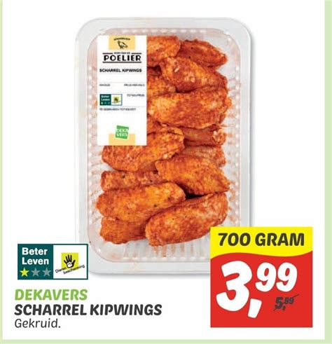 Dekavers Scharrel Kipwings Gram Aanbieding Bij Dekamarkt