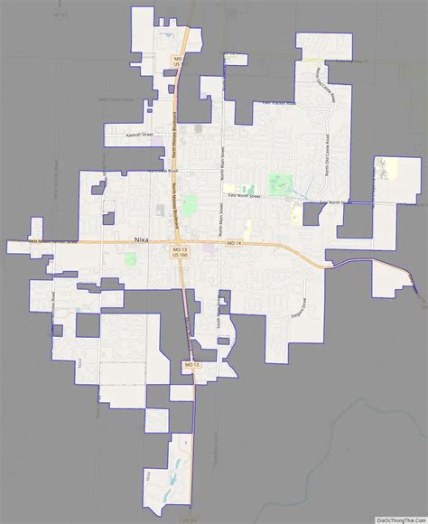 Map of Nixa city