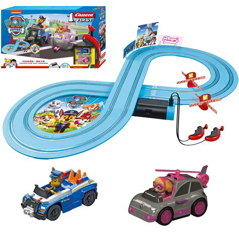 Carrera First Paw Patrol Slot Car Race Track Includes 2 Cars Chase