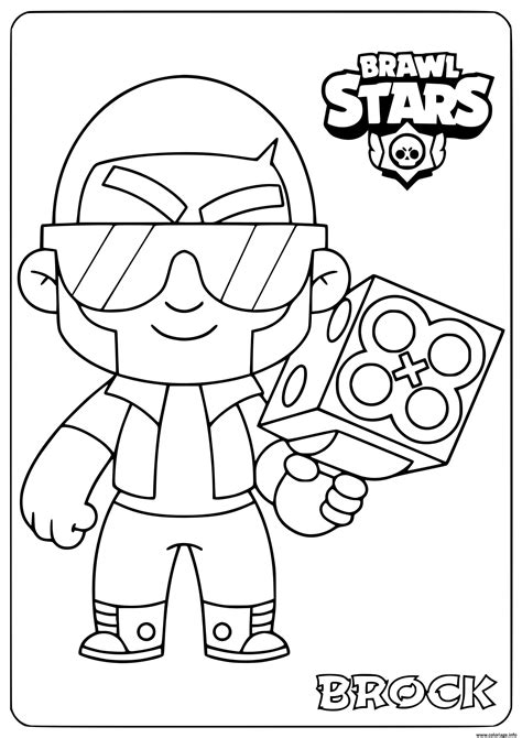 Coloriage Brawl Stars Brock Dessin Brawl Stars à Imprimer