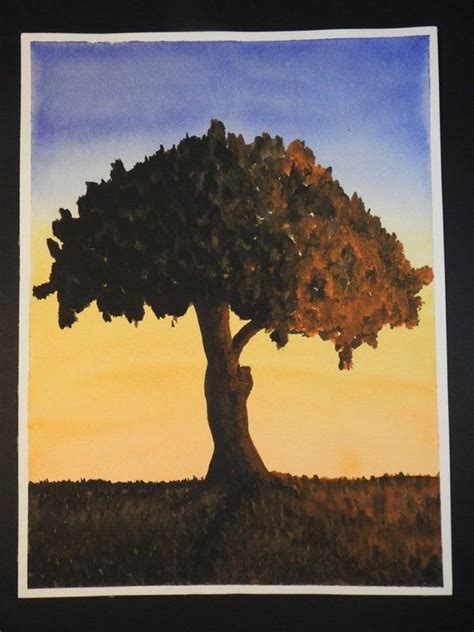 Tableau Aquarelle Larbre De Vie Vendu Sans Cadre Etsy France