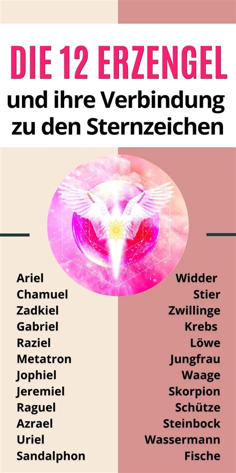 Die 12 Erzengel Und Ihre Verbindung Zu Den Sternzeichen Engel Horoskop Sternzeichen Engel