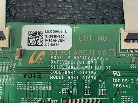 t con s100fapc2lv0 3 bn41 01678a lsj320hn01 s тв Samsung купить в