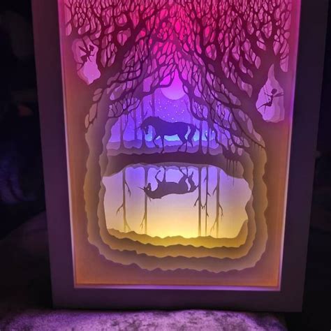 Papercut Light Box Paper Carving Light Box Night Light 3d Led Light Box Shadow Box The Last